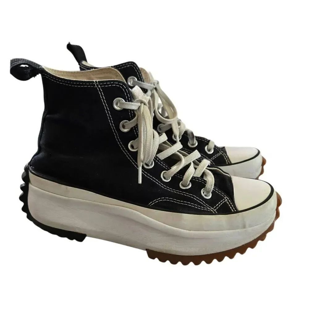Converse Black Run Star Hike Platform Shoes Womens Size 7 Mens 5.5